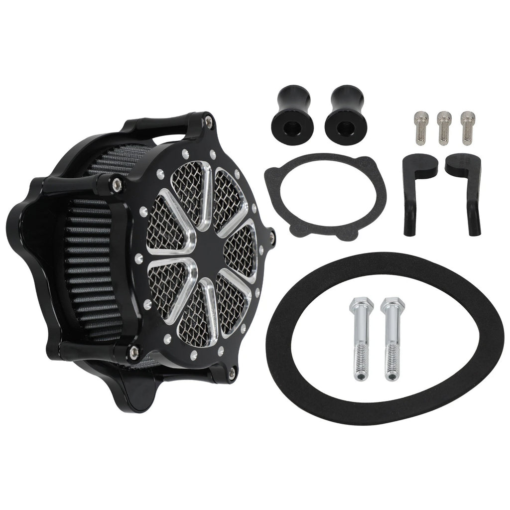 Air Filter System for Harley Dyna Softail (2000–2017) Aluminum Black