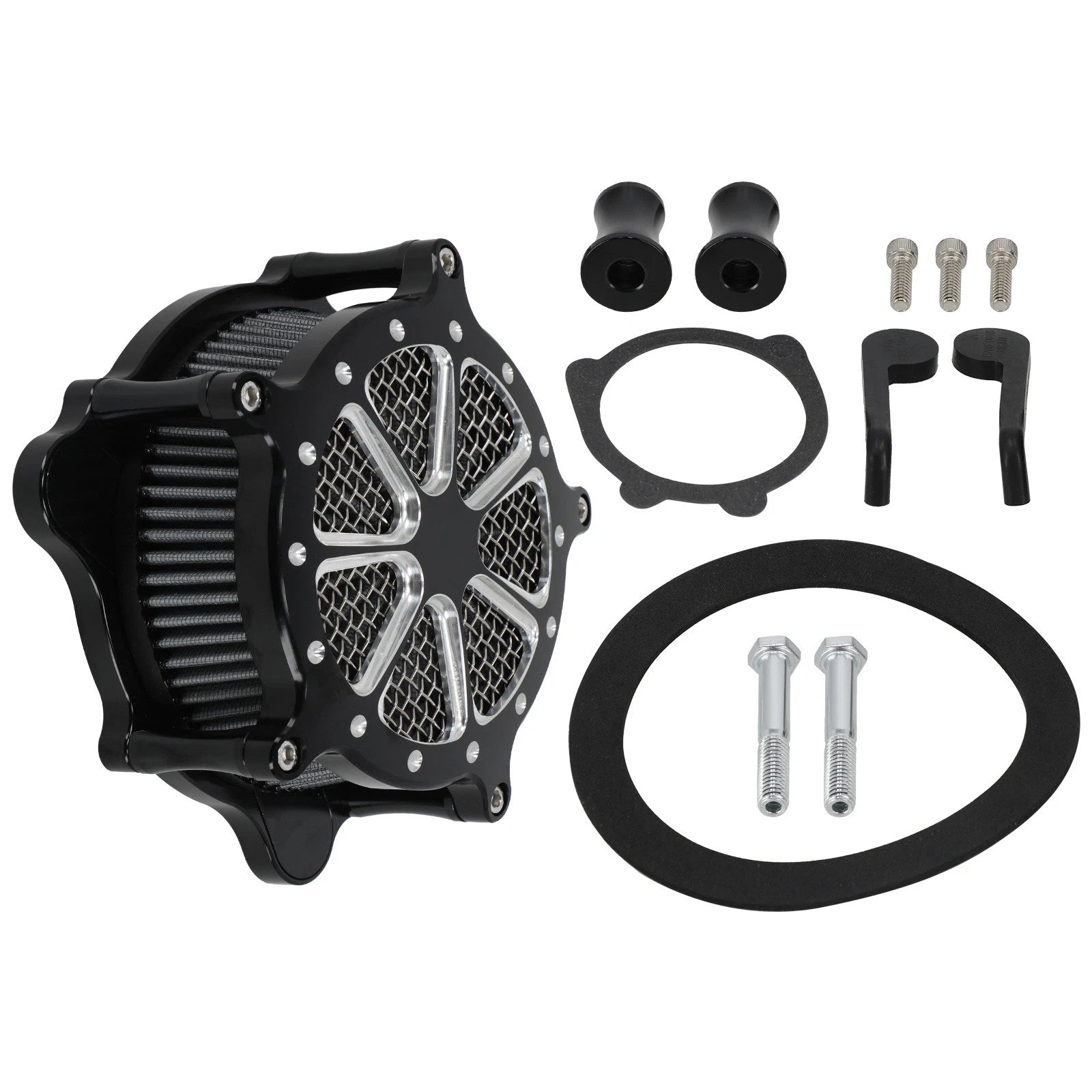 Air Filter System for Harley Dyna Softail (2000–2017) Aluminum Black