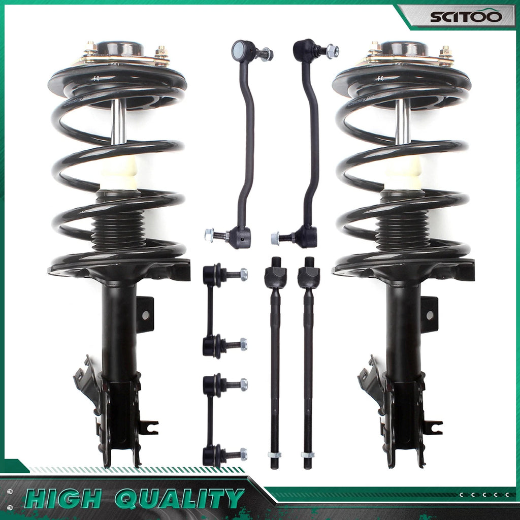 Front Complete Struts Sway Bar Tie Rod End Link Kit for Nissan Maxima (2004–2008)