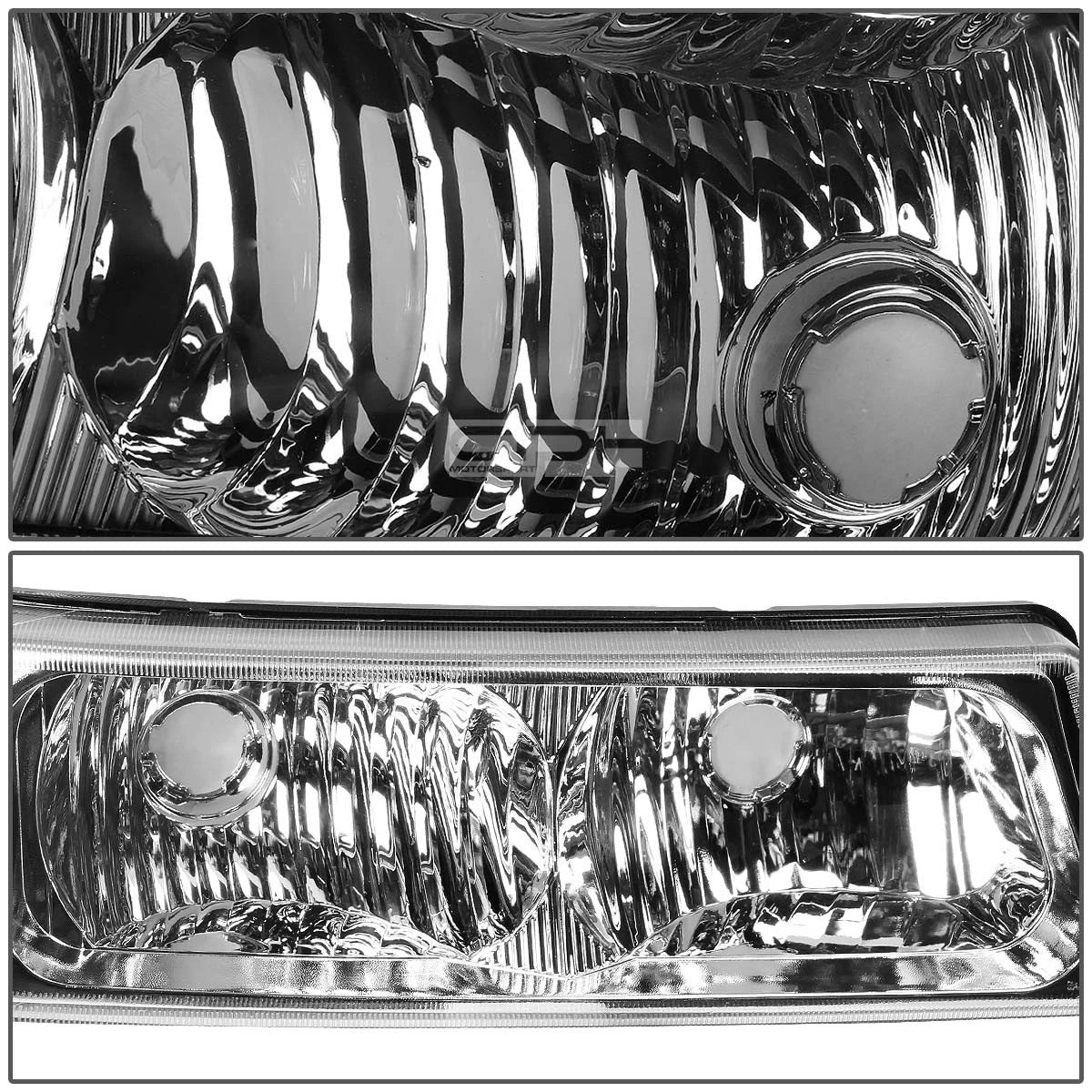 Chrome Housing Clear Bumper Light + Corner Signal for Silverado/Avalanche (2003–2007)