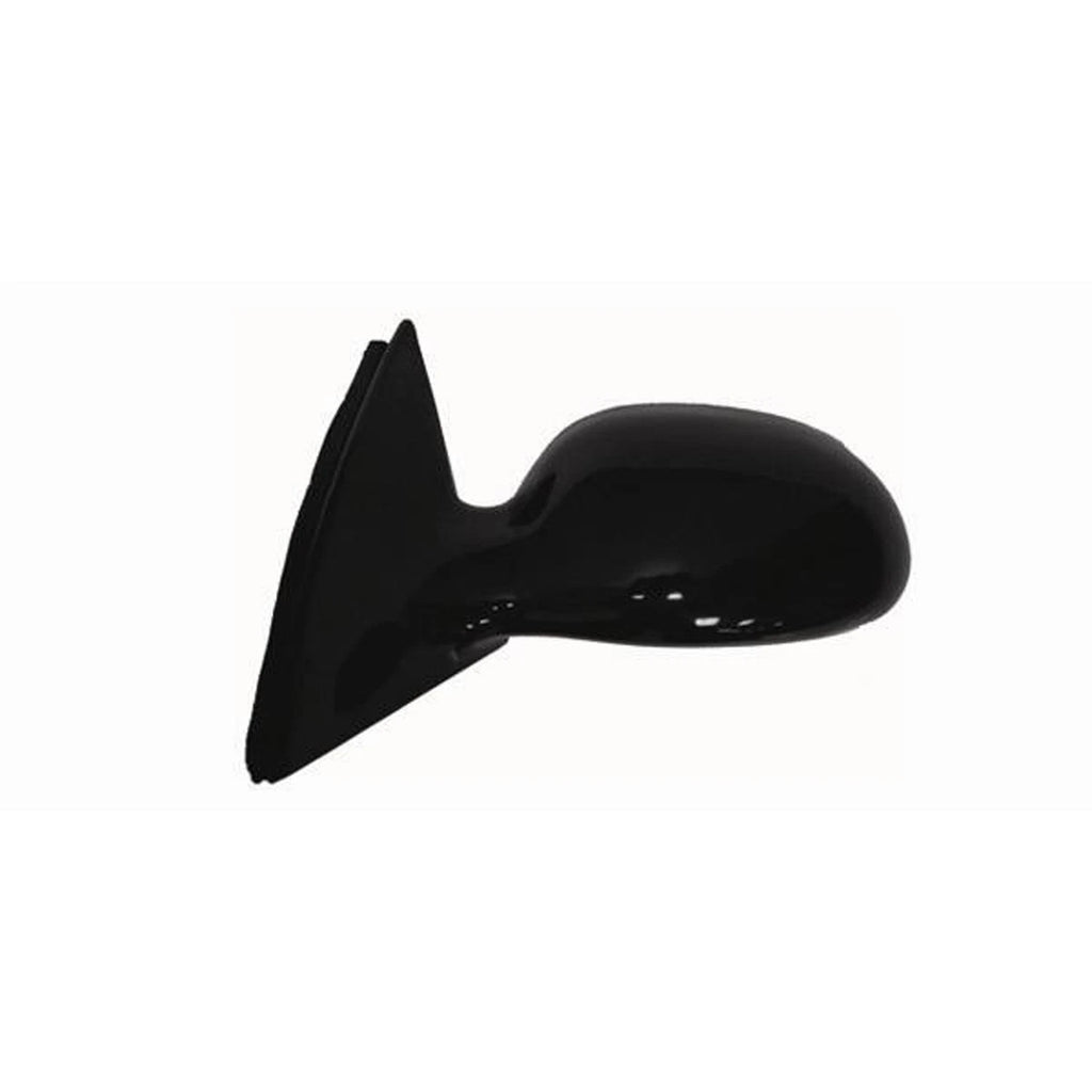 Replacement Black Gloss Driver Side Power Door Mirror w/o Heated Glass
