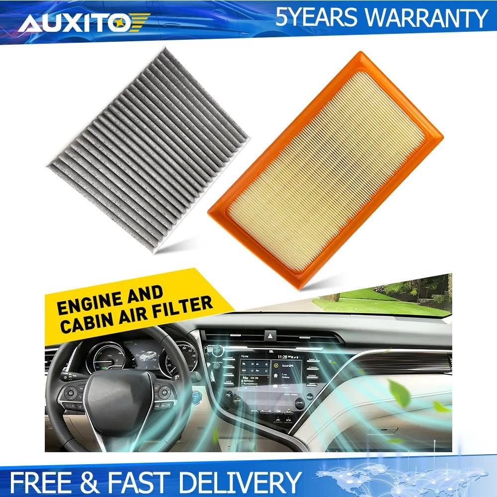 Set of 2 Engine & Carbon Cabin Air Filters for Toyota Avalon Camry Venza CF12157