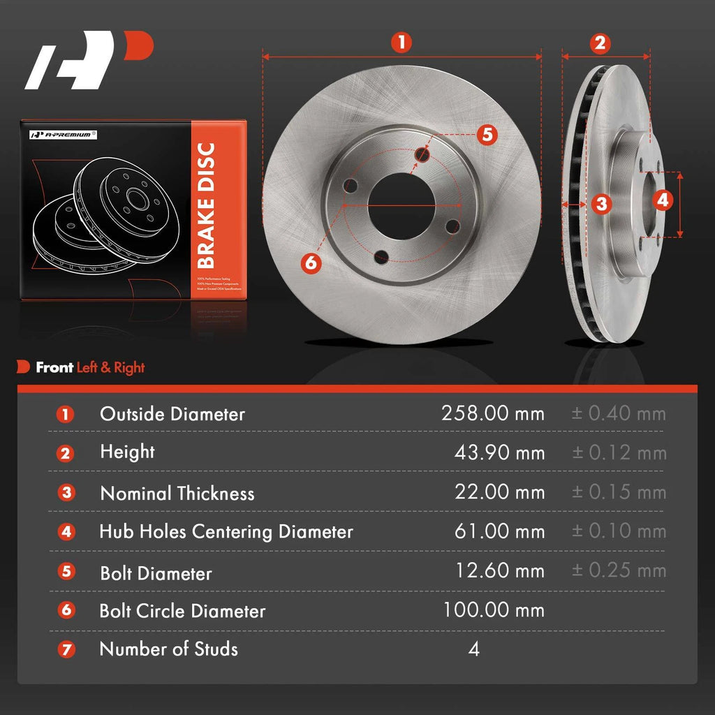 Front Disc Brake Rotor for Nissan Versa, Kicks (2020-2023)