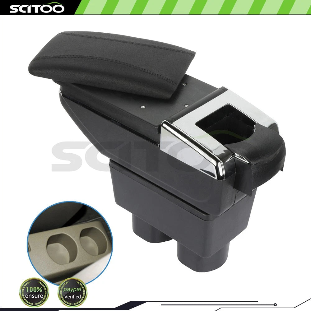 Center Console Armrest Storage Box for Nissan Versa (2007–2011) Black