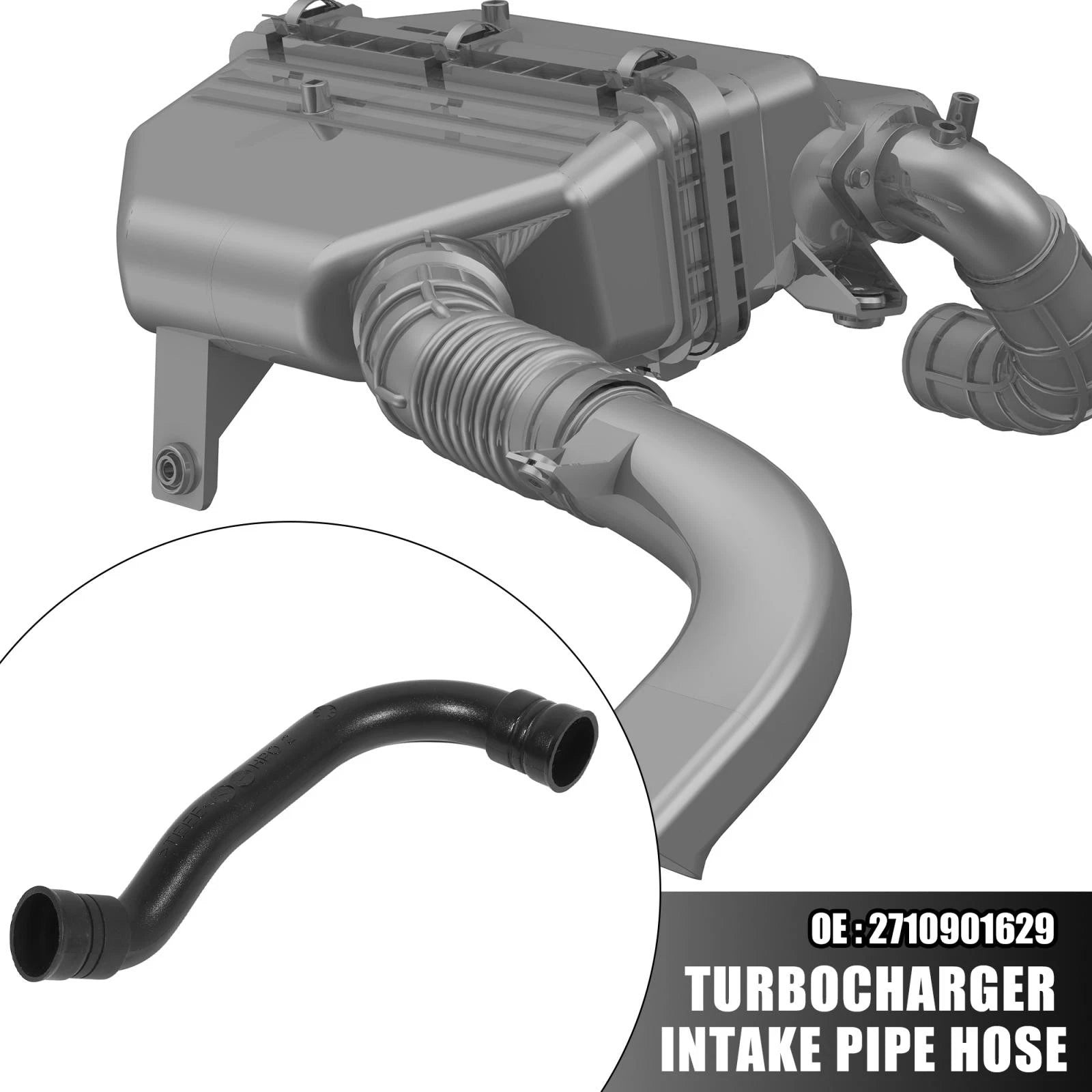 Air Intake Turbo Tube 2710901629 for Mercedes-Benz C200 C250 (2010–2013)