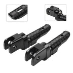Front Footrests Foot Pegs for Aprilia RSV4 Factory, Tuono 660 (2009–2023) Black