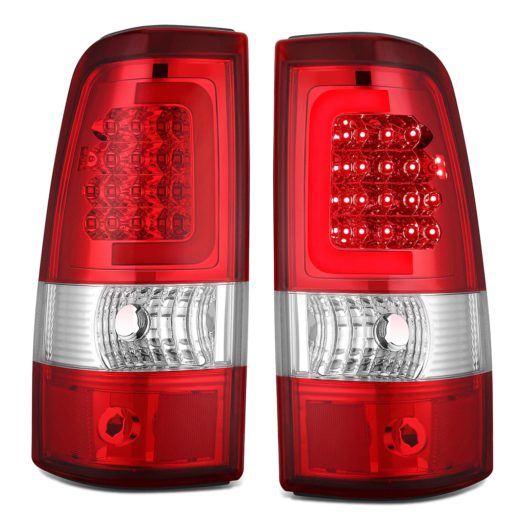 Set of 2 LED C-Tube Bar Tail Brake Light Lamps for Silverado Sierra 1500 (2003–2007)