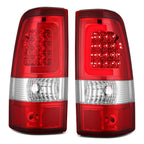 Set of 2 LED C-Tube Bar Tail Brake Light Lamps for Silverado Sierra 1500 (2003–2007)