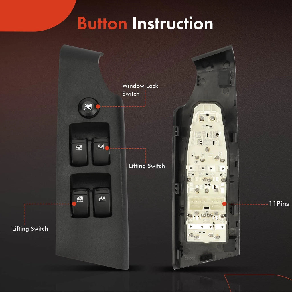 Front Left Power Window Switch for Chevy Aveo (2007-2008)