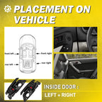 Set of 2 Door Handles for Kia Forte (2010–2013) Black