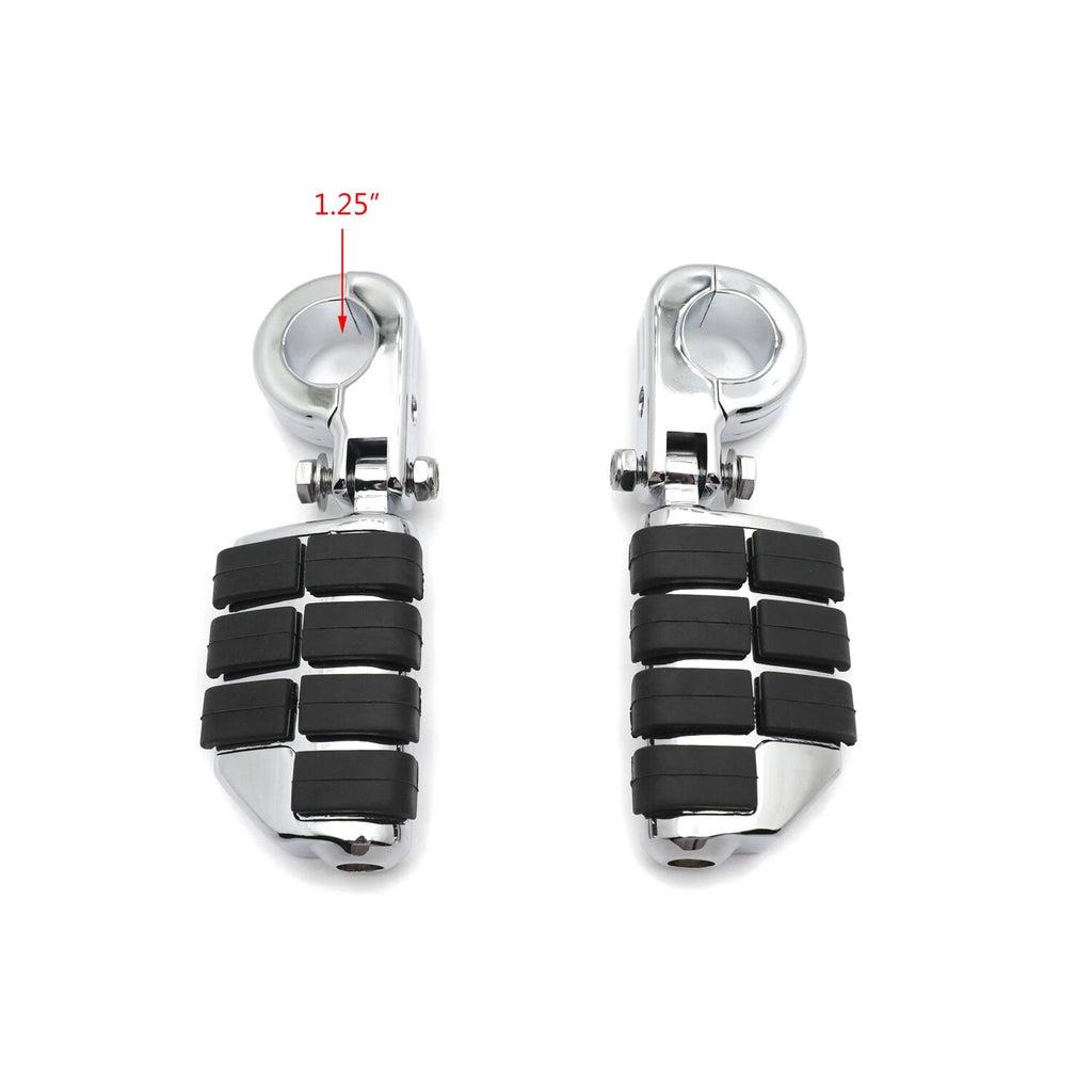 P-Clamps 1.25" Waffle Large Foot Peg for Yamaha V-Star, Kawasaki Vulcan