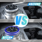 Car PRND Switch Knob Cover for Ford Explorer (2020–2022) Aluminum Alloy Blue