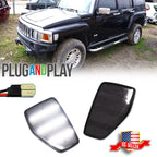 Set of 2 Smoked Full LED Front Side Marker Lights for Hummer H3/H3T (2005–2010)