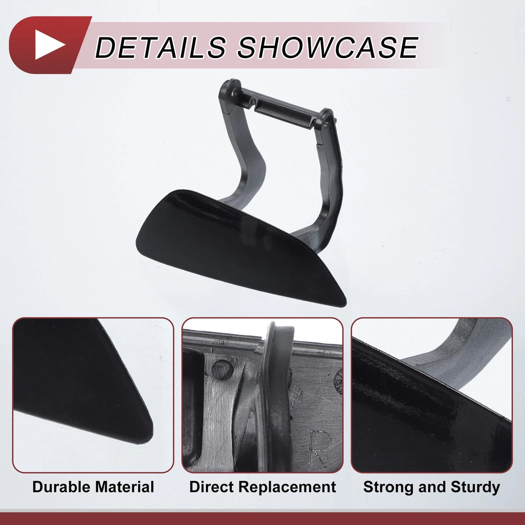 Front Right Washer Nozzle Cover Cap for Audi A8 (2009–2014) 4H0955450A Black