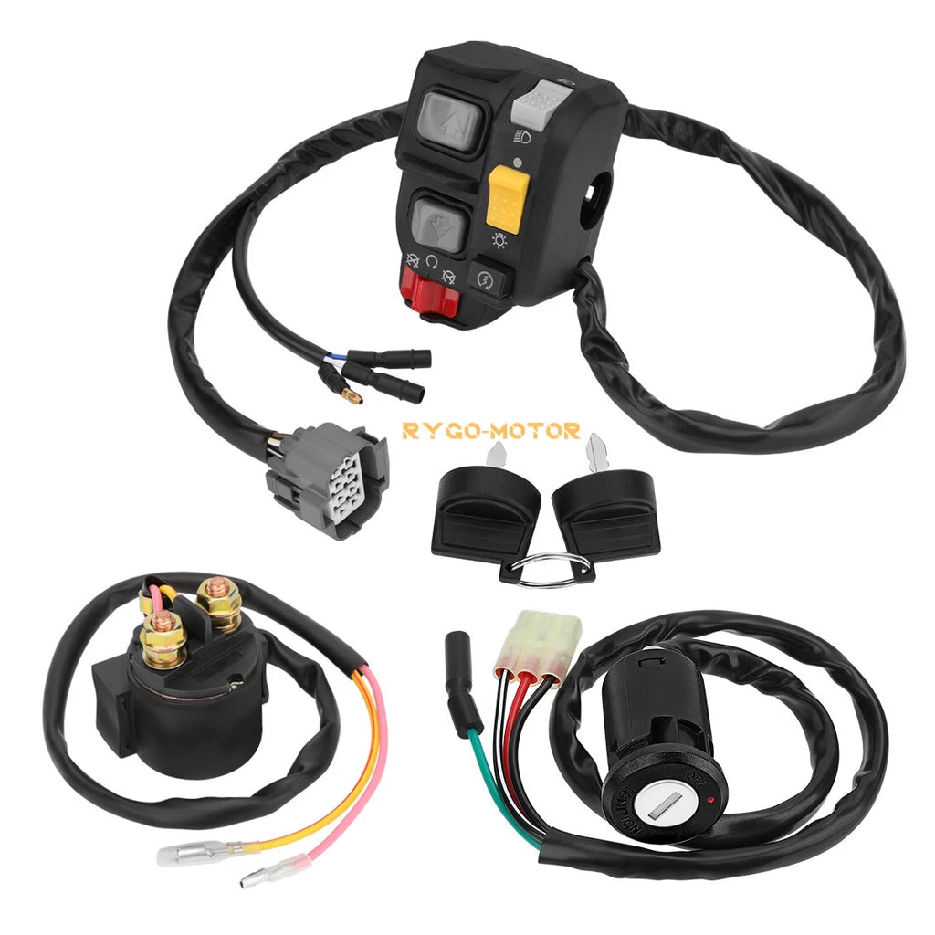 Handlebar Key Starter Relay Switch Kit for Honda Recon 250 ES TRX250TE (2002–2004)