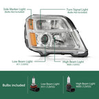 Set of 2 Halogen Headlights Assembly for GMC Terrain (2010–2015)