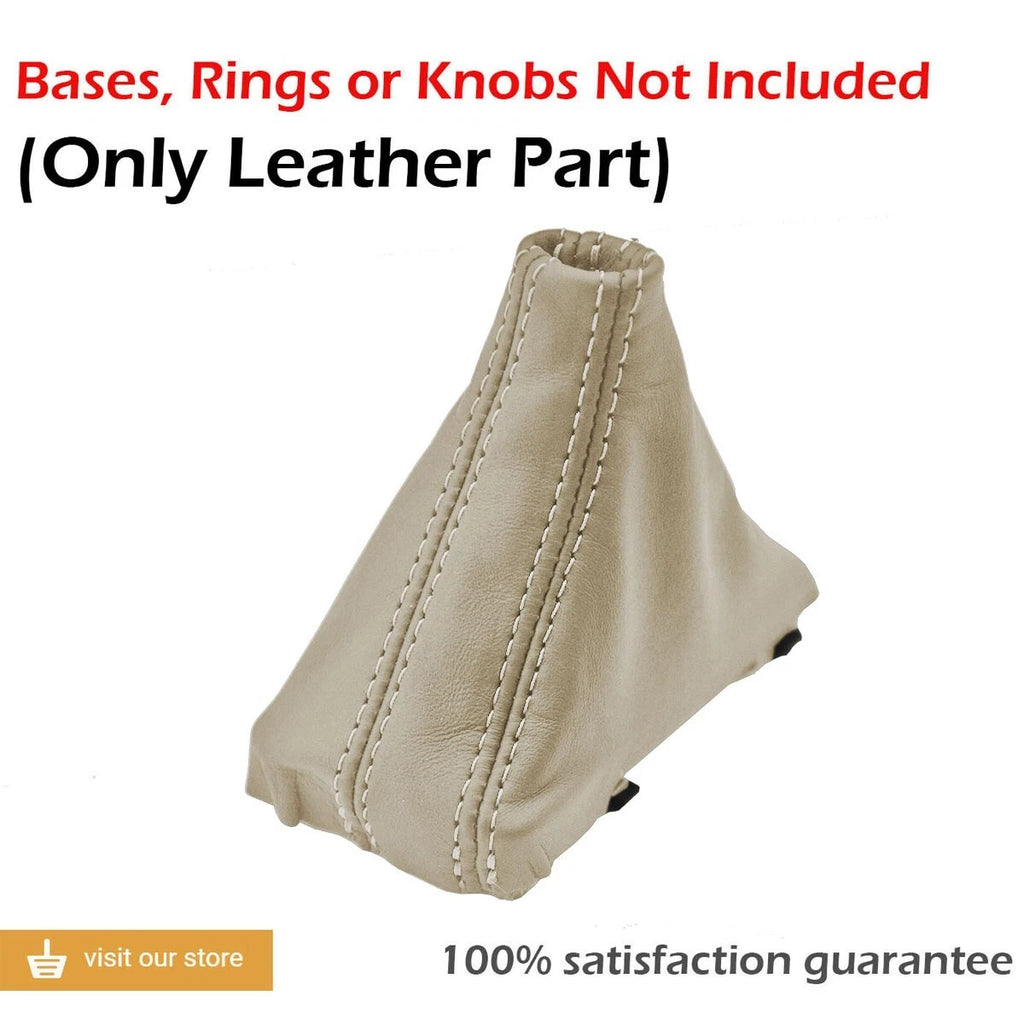 Leather Automatic Shift Boot Cover for Audi A6 (2005–2011) Beige