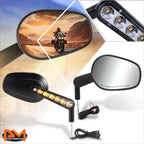 Universal Side View Mirror with LED Signal for Naked Bike Cruiser