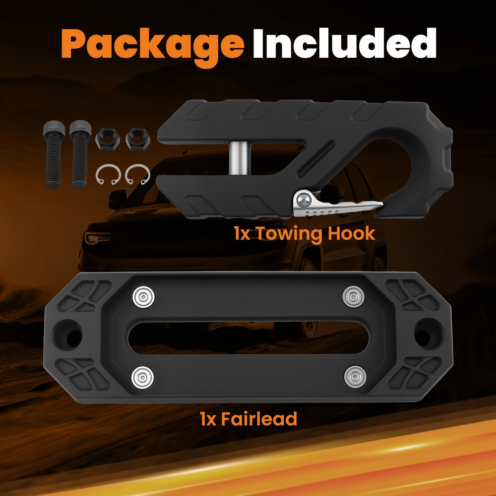 Winch Fairlead & Tow Hook for Universal Applications (Universal)