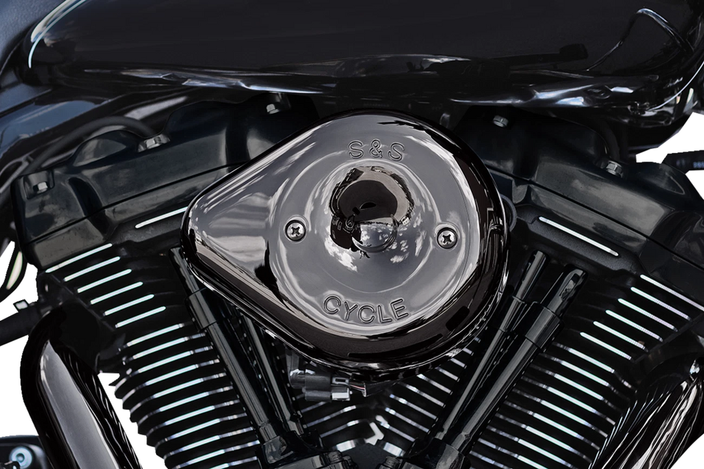 S&S Stealth Teardrop Air Cleaner for Harley M8 (2017–2025) Lava Chrome