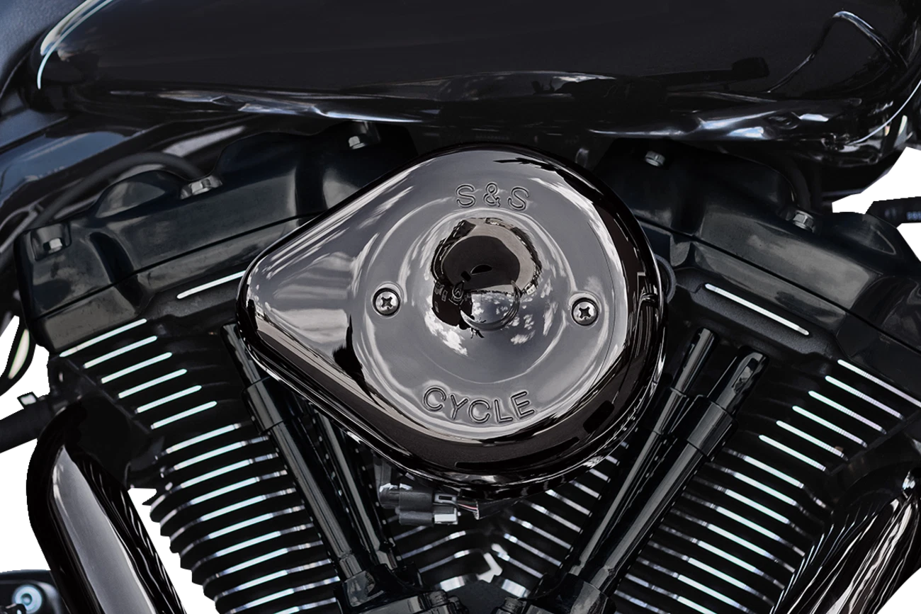 S&S Stealth Teardrop Air Cleaner for Harley M8 (2017–2025) Lava Chrome