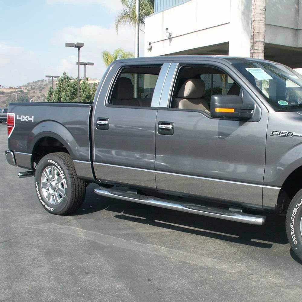 Rocker Panel Replacement Kit 12pc for Ford F-150 Crew 2009–2014