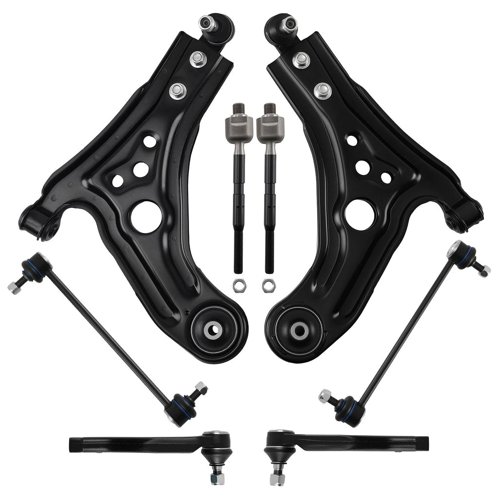 8x Front Suspension Control Arms Tie Rod Ends for Chevrolet Aveo (2004–2011)