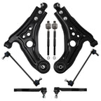 8x Front Suspension Control Arms Tie Rod Ends for Chevrolet Aveo (2004–2011)