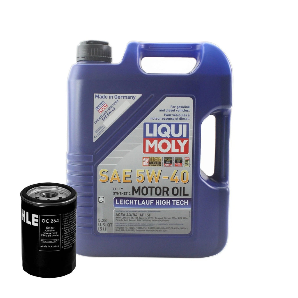 5L Liqui Moly Leichtlauf 5W40 Oil Change Kit for Audi 1.8/2.0L (2000–2023)