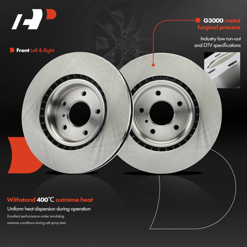 Front Disc Brake Rotors & Ceramic Pads for Nissan 350Z (2003–2008)