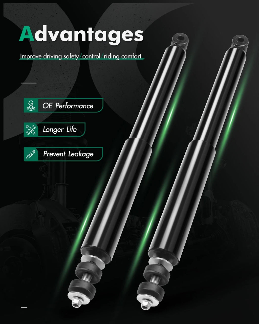 Rear Pair Shocks Absorber Struts for Mazda CX-7 (2007–2012)