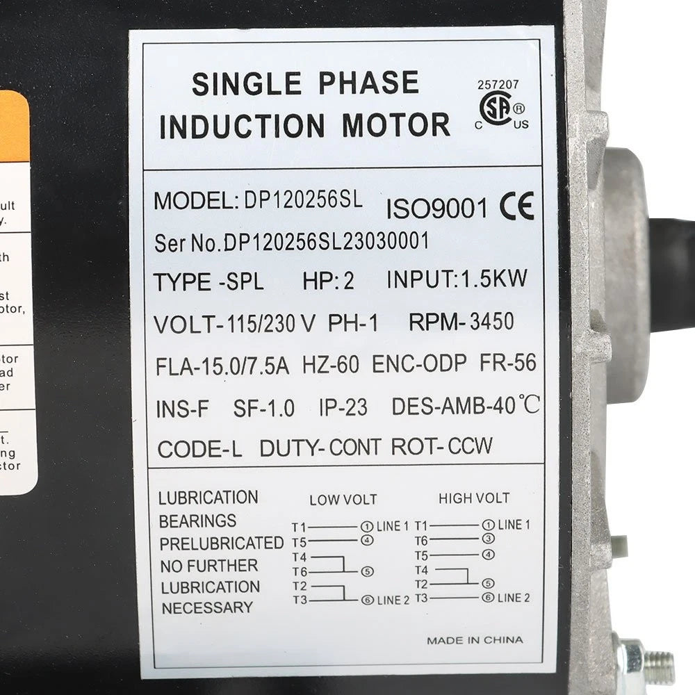 Electric Motor for Compressor Duty (56 Frame, 120/240V)