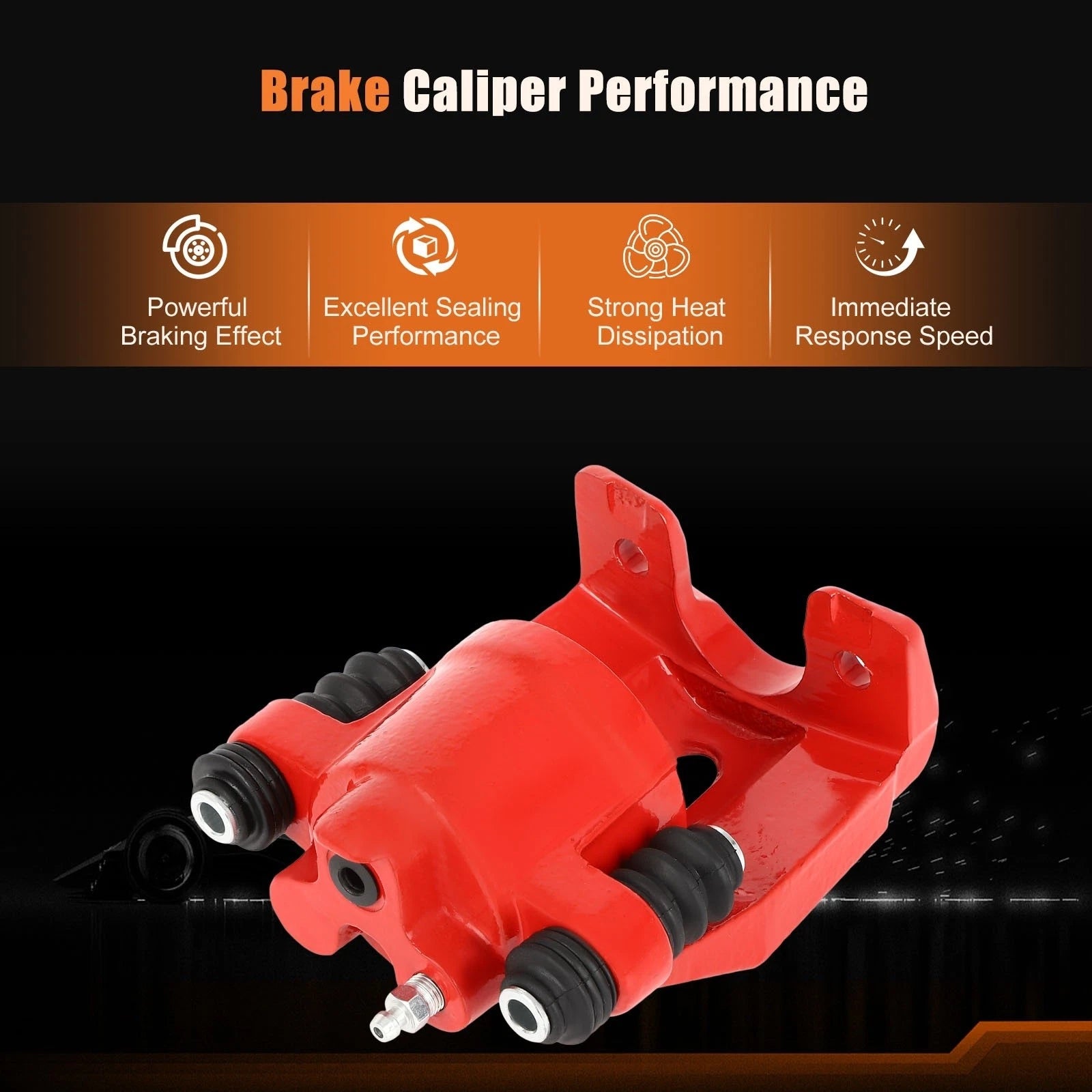 Set of 2 Rear Brake Calipers with Ceramic Pads for Ford F-150 (2004–2011)