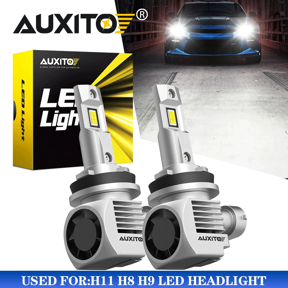 AUXITO H11 H8 H9 LED Headlight Kit Low Beam Bulbs 6000K ERROR FREE for