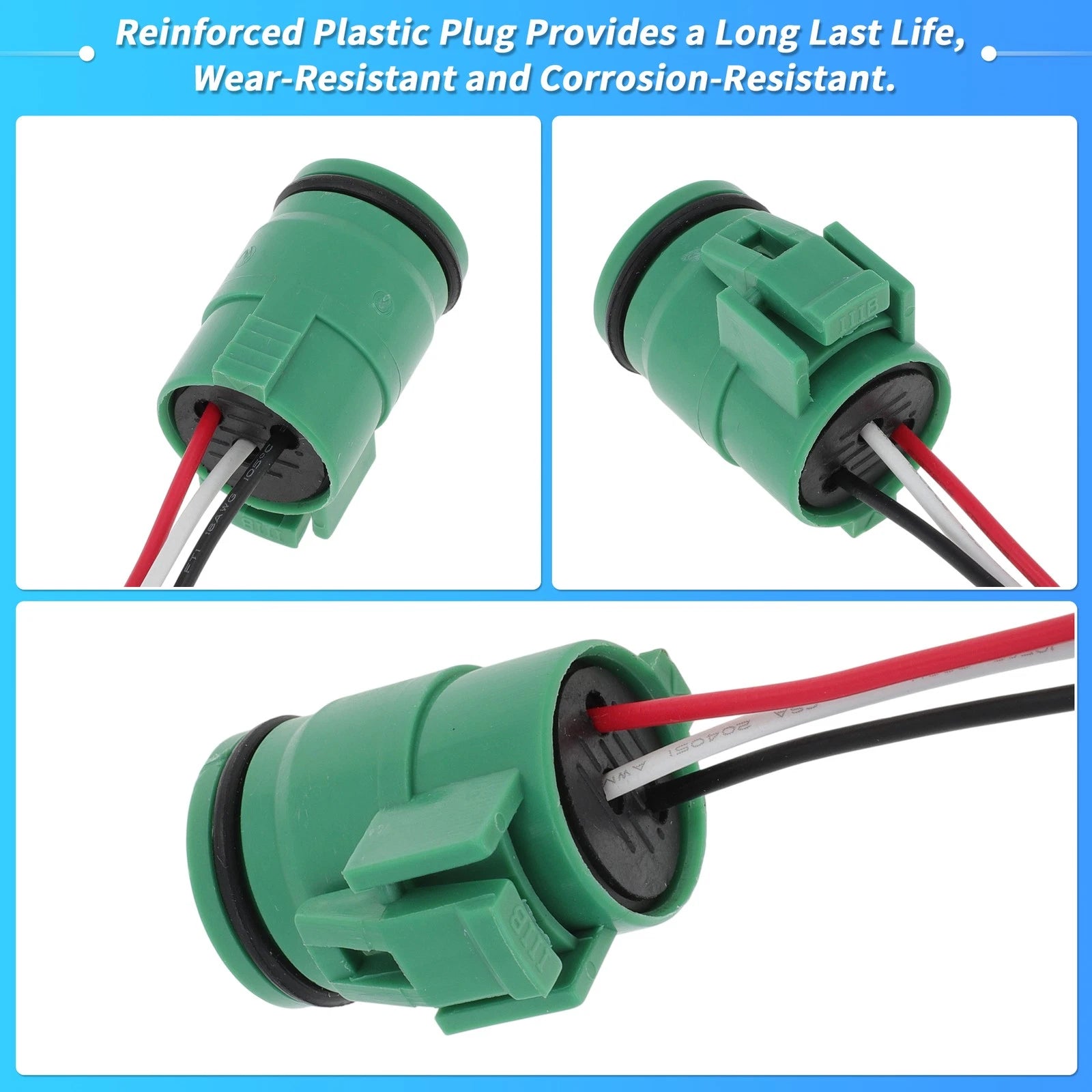 2Pcs Alternator Repair Plug Harness Connector for Toyota Honda 