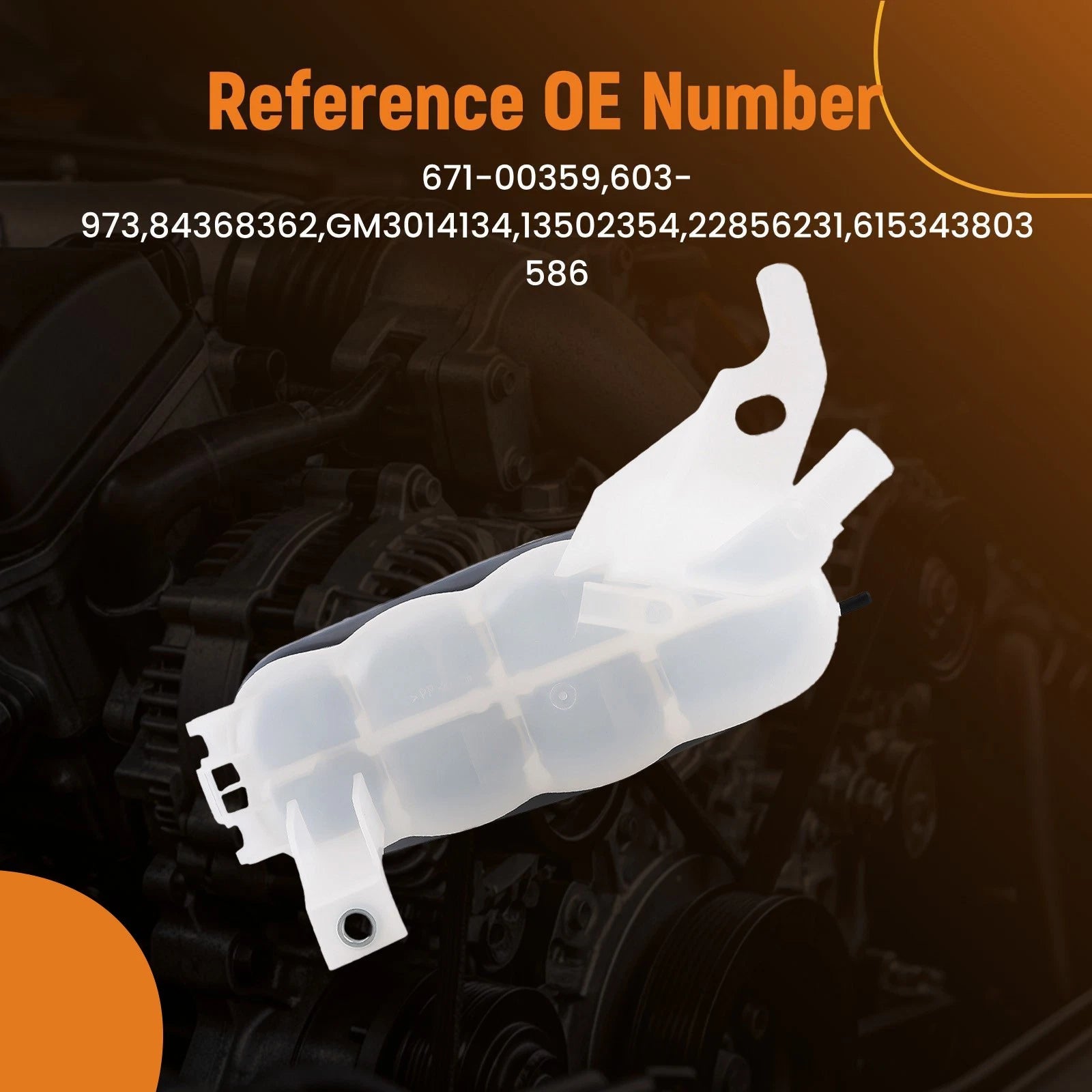 Engine Coolant Overflow Tank with Cap for Chevrolet Tahoe Suburban (2015-2017)