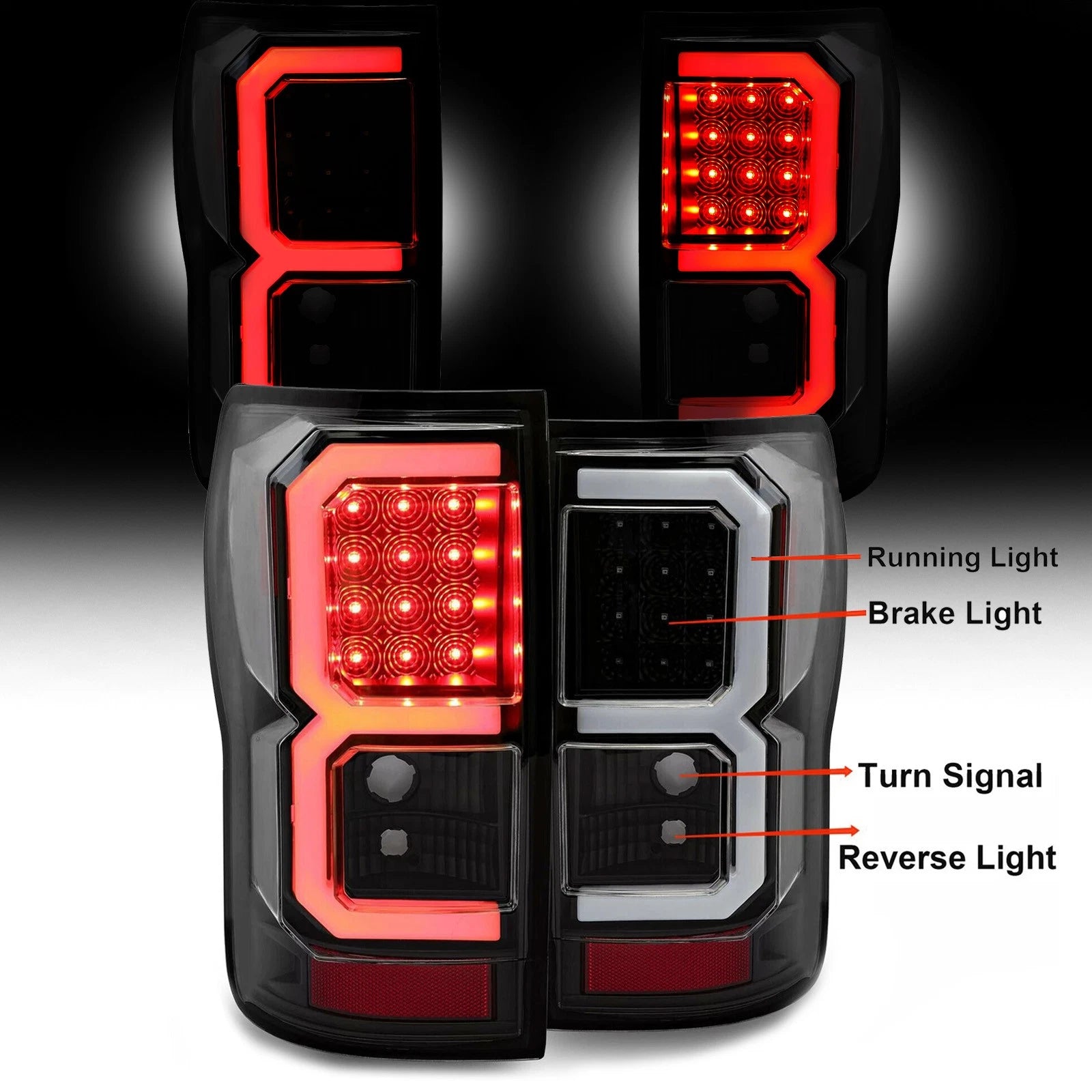 Set of 2 LED Tail Lights for Toyota Tundra (2007–2013)
