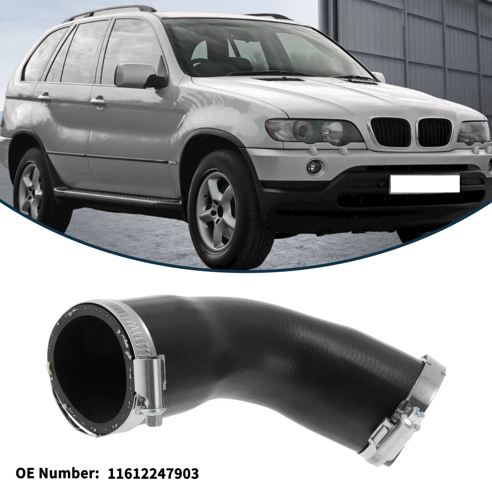 Radiator Hose for BMW 3 Series E46 (1999–2005) No. 11612247903, Boost Hose Black