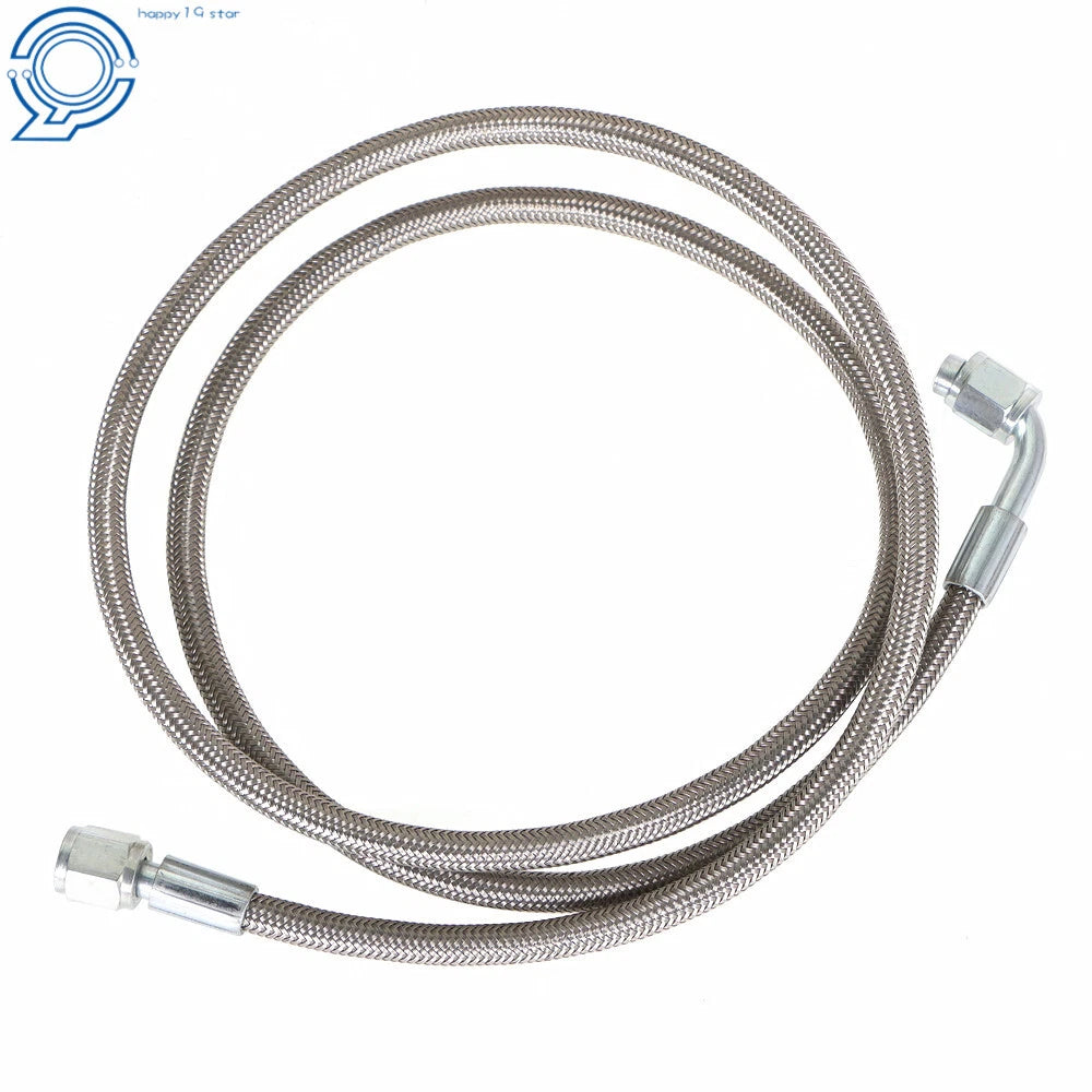 4AN 90 Degree Hose End for Turbo Oil Feed Line (48")