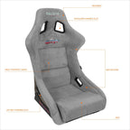 NRG Innovations FRP-302GY-ULTRA Racing Seat for Universal Fit (2010–2023)