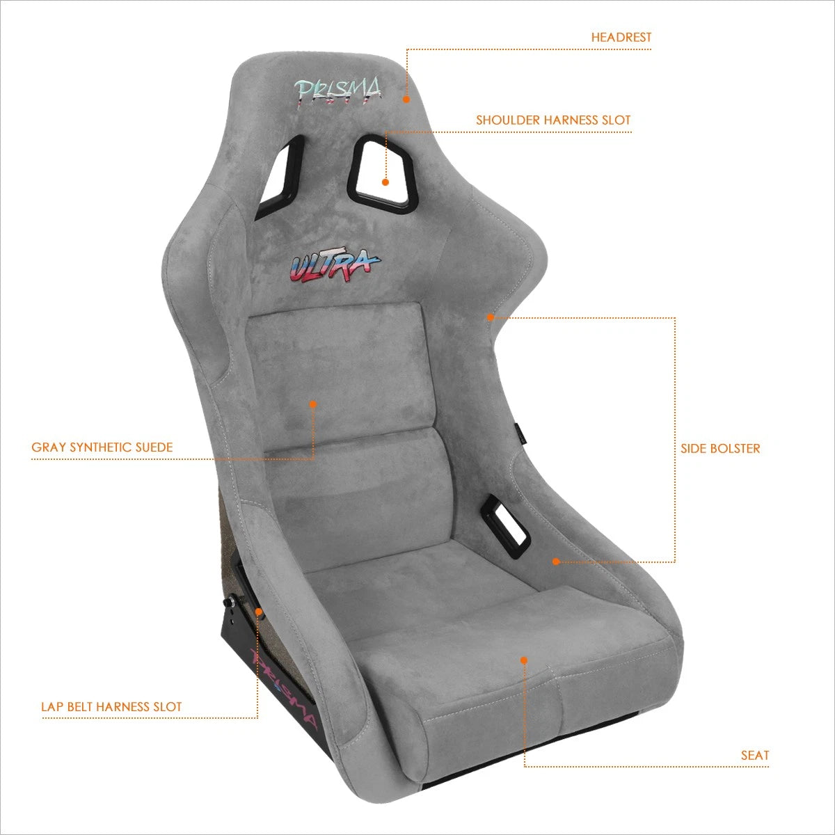 NRG Innovations FRP-302GY-ULTRA Racing Seat for Universal Fit (2010–2023)