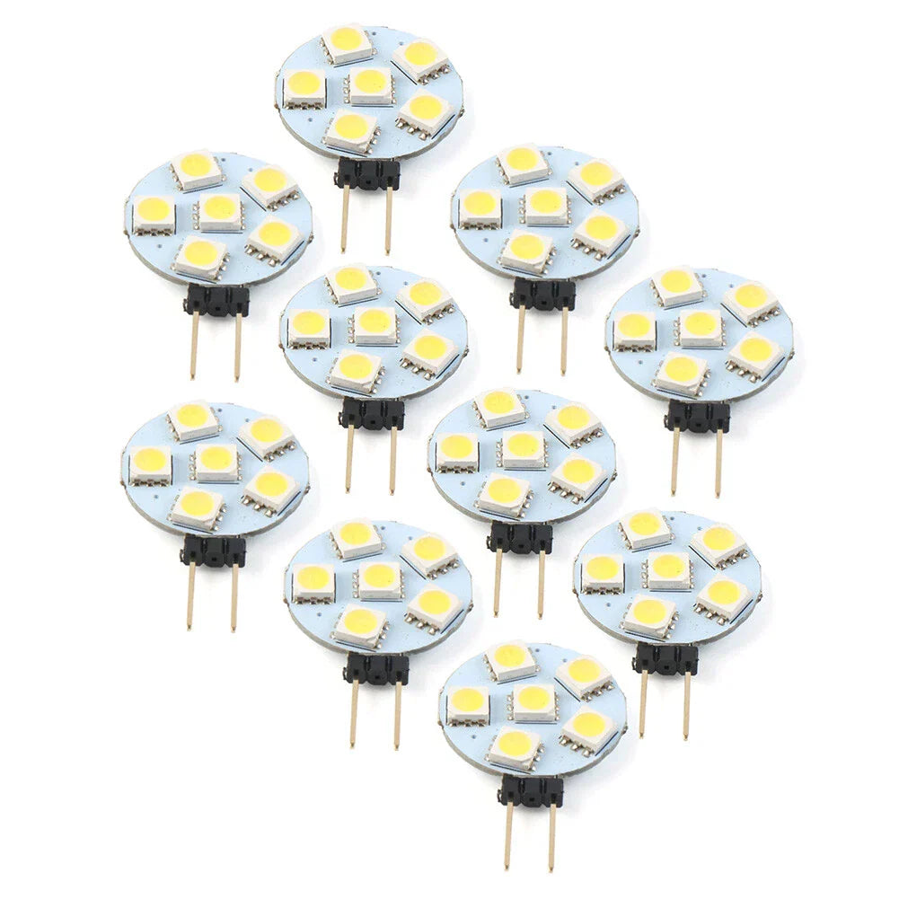 10 x DC12V G4 5050 SMD 6 LED Bulb Lamp for Car