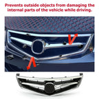 Front Bumper Upper Grille with Chrome Molding for Acura TSX (2006-2008)