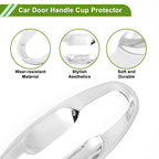 Set of 8 Chrome Door Handle Cup Protectors for Subaru XV (2018)