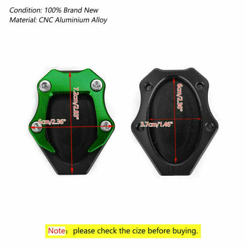Kickstand Side Stand Plate Extension Pad for Kawasaki Ninja 400 250 (2018)