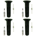 Set of 4 NGK Laser Iridium Spark Plugs & Coil Boot Kit for Canyon Colorado (2004–2012)