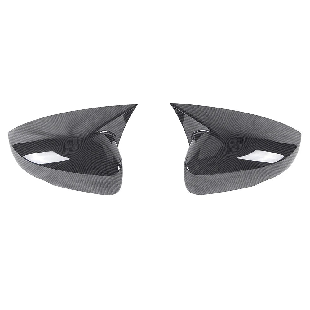 Set of 2 Carbon Look Side Wing Mirror Cap Covers for Golf 8 (2021–2024), Arteon 3H (2017–2024)