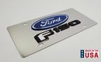 Metal Vanity License Plate 3D Blue Ford Oval Emblem for Ford F150 (2015–2020)