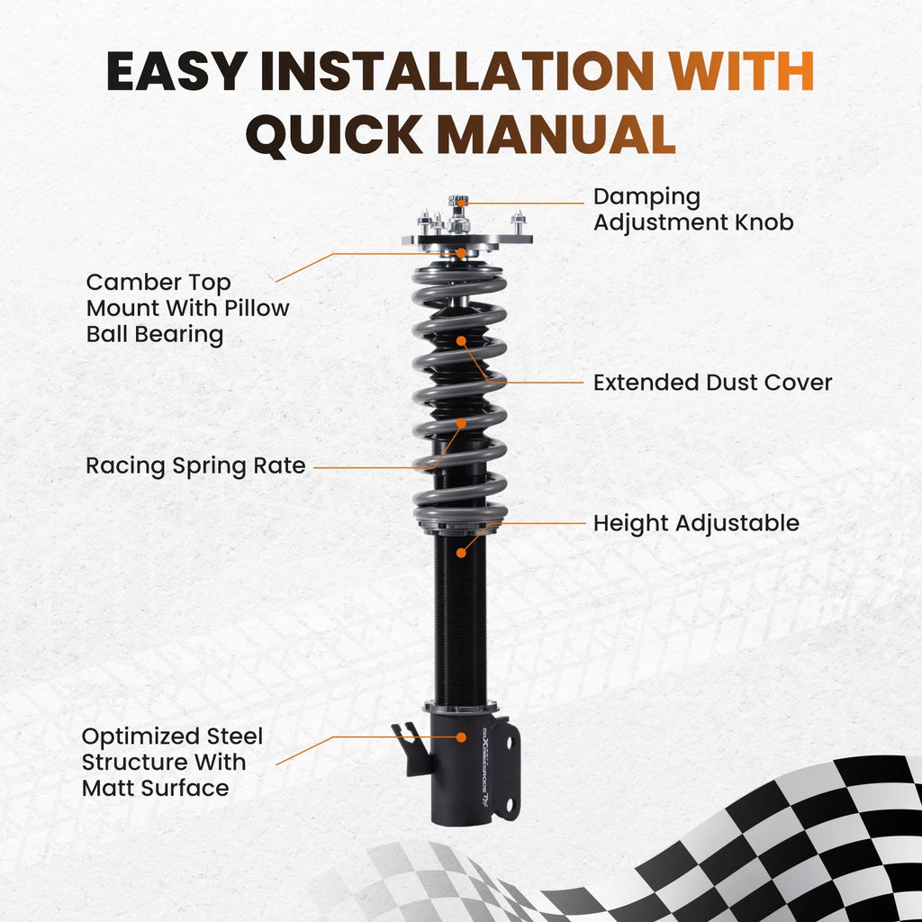Coilovers Suspension Lowering Kit for Subaru Impreza (2002-2007)