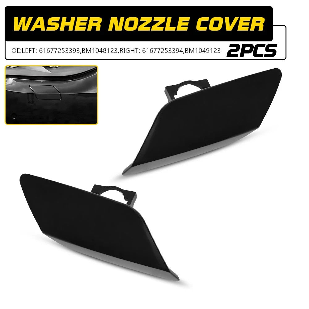 Headlight Washer Jet Spray Cover Cap Set for BMW 328i 335i 335is (2011â2013)